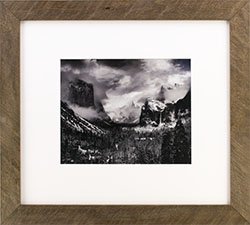 Framed Ansel Adams 1937 photo reprint. Clearing Winter Storm