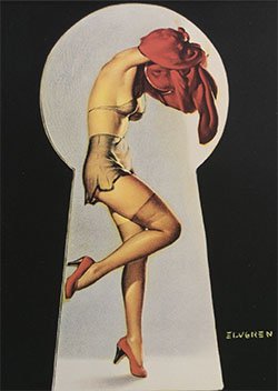 Framed Gil Elvgren (Peek-a-View 1940) Reprint