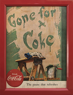Framed 1953 Coca Cola Ad. Gone For A Coke.