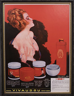 Framed 1924 Reprint Poster Art Deco Vivaudou Ad. 